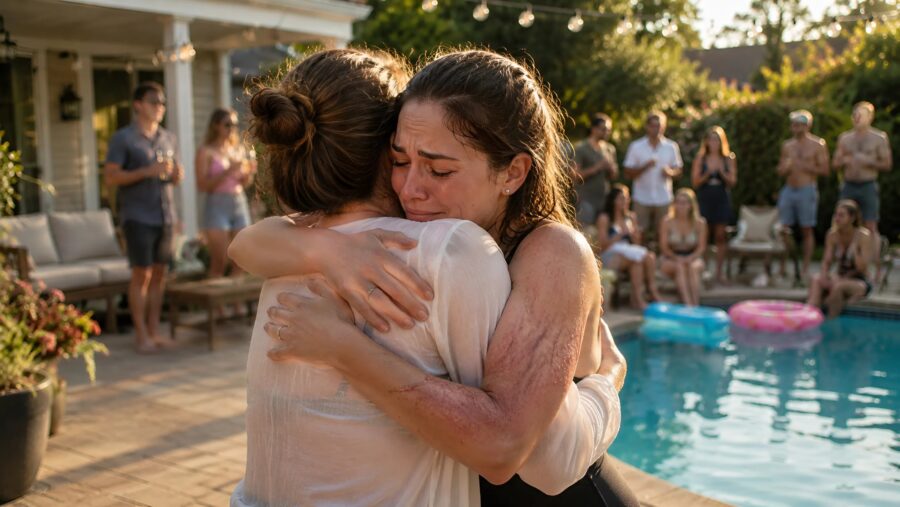 La sorella di mio marito nascondeva le sue braccia sotto vestiti a maniche lunghe da due anni: poi, un giorno, durante una festa in piscina, il suo asciugamano è caduto e sono quasi svenuta quando ho scoperto cosa nascondeva