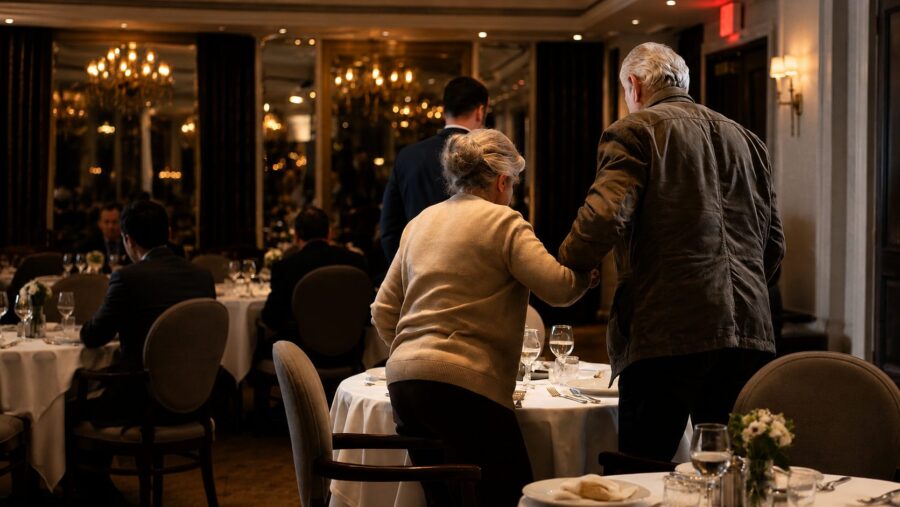 Restaurangchefen vägrade att servera ett äldre par på grund av deras kläder: de var på väg att gå när det oväntade inträffade