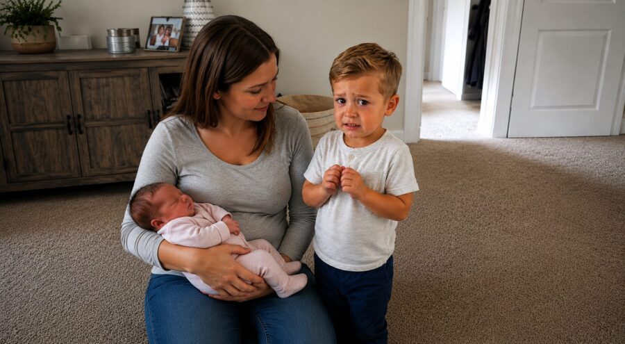 ”Mamma… du tog med dig fel bebis hem”, sa min femårige son till mig när vi kom hem från sjukhuset : till en början trodde jag att det bara handlade om vanlig barnslig svartsjuka, men det som senare avslöjades var verkligen skrämmande