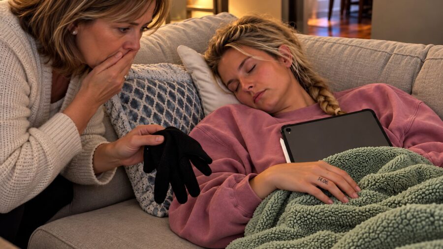 Min blivande svärdotter bar alltid en svart handske på höger hand : En dag tog jag av den medan hon sov – och jag blev alldeles stel av chock